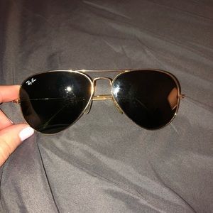 Original gold frame black lens aviator sunglasses